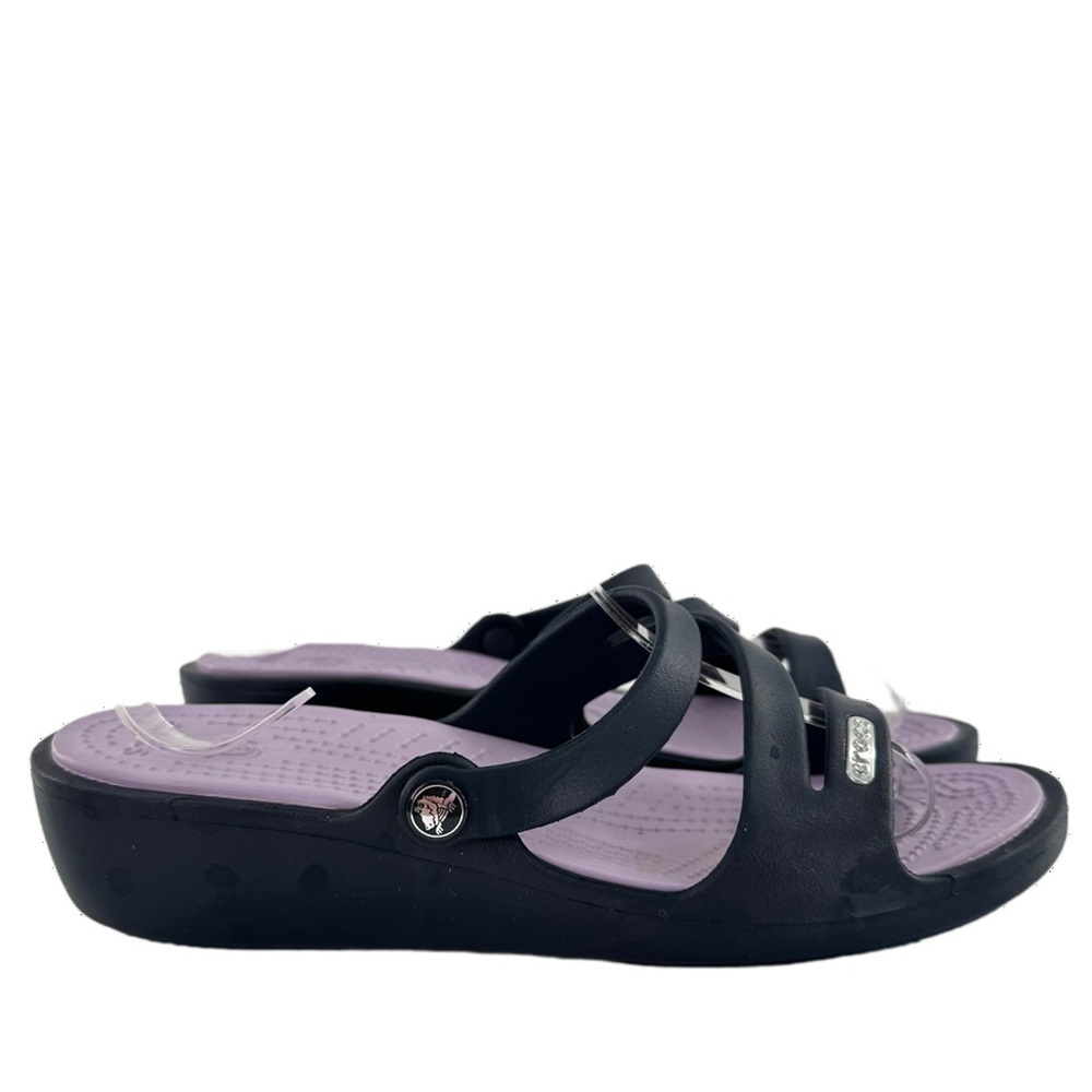 Crocs womens sandals size 6 blue purple outdoors water
slip on slides - Picture 13 of 13